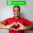 Asian man making a heart with his hands depicting Heart Health Collection