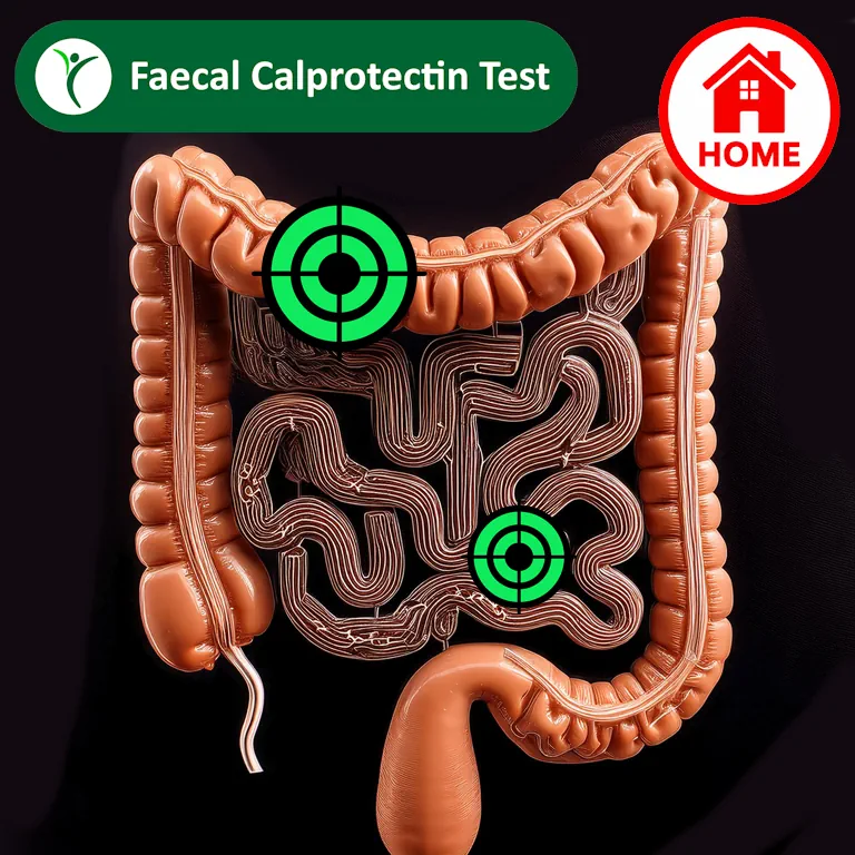 Colon with target symbols and home kit icon