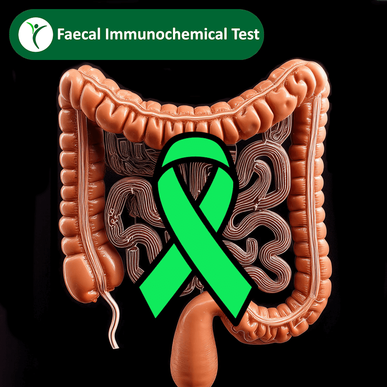 Colon and small intestines with Cancer Icon