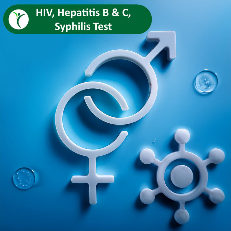 interlinked male and female icon with a virus icon next to it